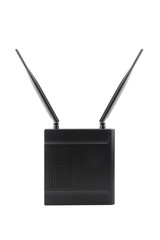 Wireless internet router isolated on white background