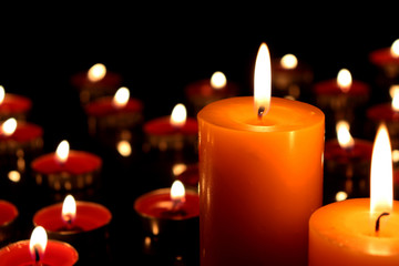 Candle black background of mourning funeral moment of silence	