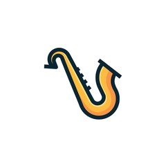 saxophone icon vector illustration sign