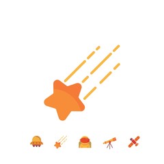 shooting star icon vector illustration sign