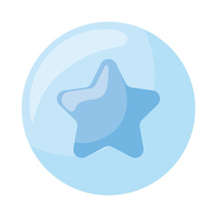 Isolated star shape flat style icon vector design