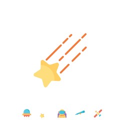 shooting star icon vector illustration sign