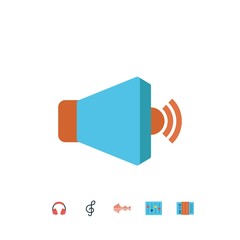 speaker sound icon vector illustration sign