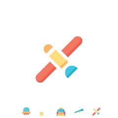 satellite space icon vector illustration sign