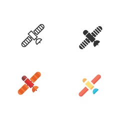 satellite space icon vector illustration sign