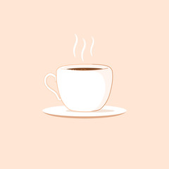 cup of coffee flat vector