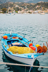 Fototapeta na wymiar fishing boats in the harbor of crete