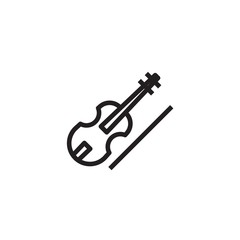 violin icon vector illustration sign