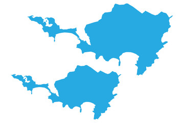 Obraz premium Map - Sint Maarten Couple Set , Map of Sint Maarten,Vector illustration eps 10.