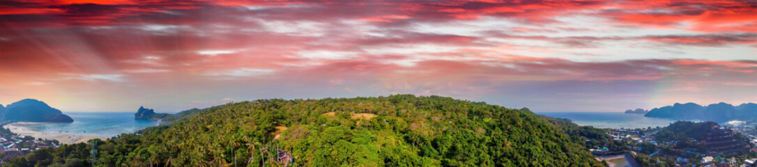 Phi Phi Don from viewpoint number one, Phuket province, Thailand