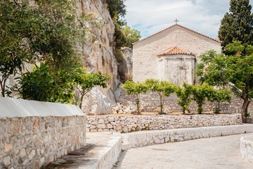 church of st john the baptist in ohrid macedonia,church in the park on hydra island greece