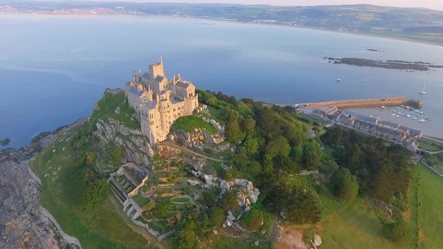 Castle of St Michael's Mount. Land's End Marazion Cornwall England Video Footage