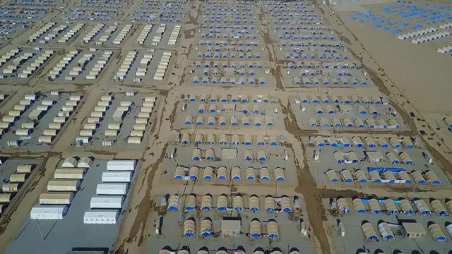 Al Khazar Refugee Camp in Iraq near Mosul