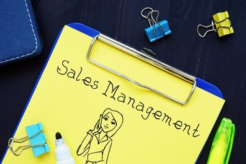 Sales Management phrase on the sheet.