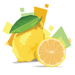 Abstract lemon with an attractive background