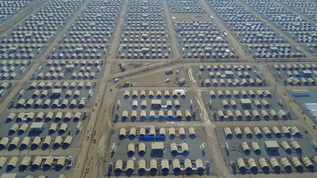 Al Khazar Refugee Camp in Iraq near Mosul