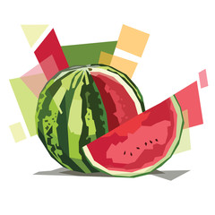 Abstract watermelon with an attractive background