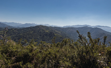 Landscape photography in the mountains in a sunny day