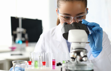 Woman monitoring result of test