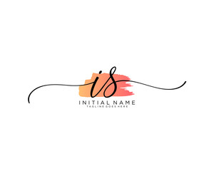 IS Initial handwriting logo vector
