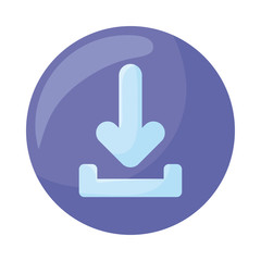 Download arrow flat style icon vector design