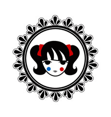 girl with a wreath