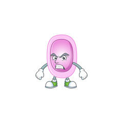 cartoon drawing of pertussis showing angry face