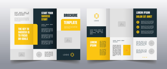 modern trifold business brochure template