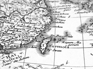 アンティークの世界地図　台湾
