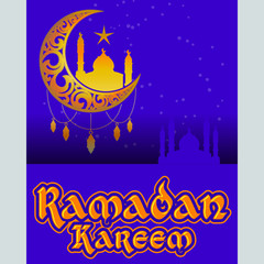 Ramadan Shopping - Stay home safe promotion banner - public message illustration - promotional banner - ready to print vector 