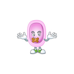 Pertussis Cartoon drawing design making a quiet finger gesture