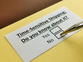 One person is answering question about time sensitive shipping.