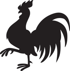 silhouette rooster 