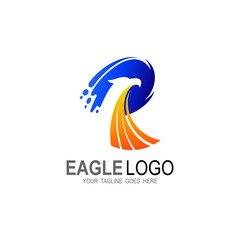 Eagle logo and wing icons, Animal design vector