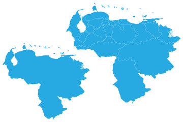 Map - Venezuela Couple Set , Map of Venezuela,Vector illustration eps 10.