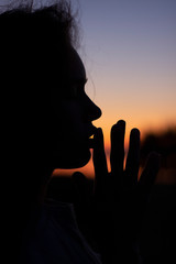 silhouette of a woman