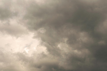 rain clouds in a blue sky for backdrop background