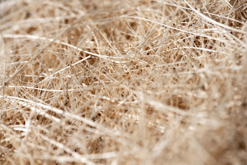 Natural texture of straw. Craft packaging. Coconut coir