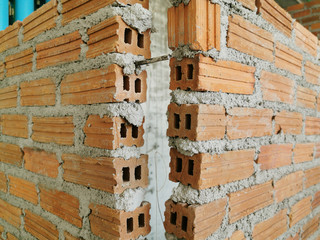 cavity wall comprises two totally discreet walls, Cavity walls and ties, photo is Depth of Field...