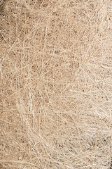 Natural texture of straw. Craft packaging. Coconut coir