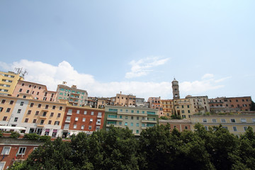 Fototapeta na wymiar Frosinone, Italy - July 18, 2013: Panoramic view of the city