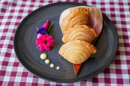 Curry Puff. Thai confectionery or dessert. Saraburi Provincial Food. The traditional menu of Thai Islamic people during Ramadhan.