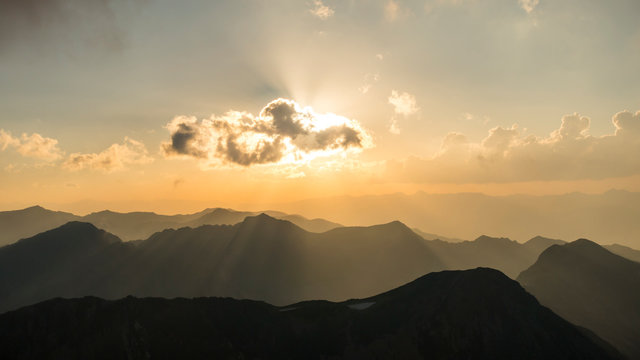Sunset in Bastiments, Pyrennes