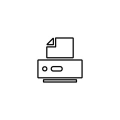 Printer icon. Scanner sign. Laser jet, ink jet printers. Document, image printouts symbol. Office tool and equipment icon for perfect web and mobile design.