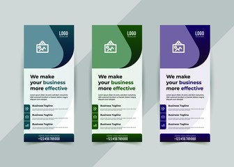 Business roll up set, standee banner template