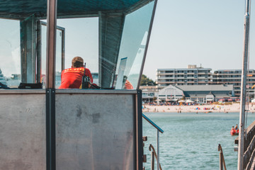 lifeguard on the shore of Baltic Sea in Germany