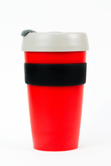 red coffee cup