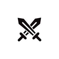 Crossed swords icon. Battle sign. Combat, war symbol. Armaments icon for web and mobile design.