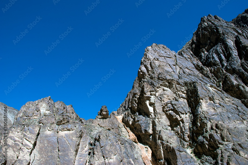 Wall mural rock in the mountains at lamayuru ladakh j&k india