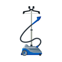 Electric Cloth Steamer Laundry Appliance, Household Appliance, Ironing Clothes Device Vector Illustration